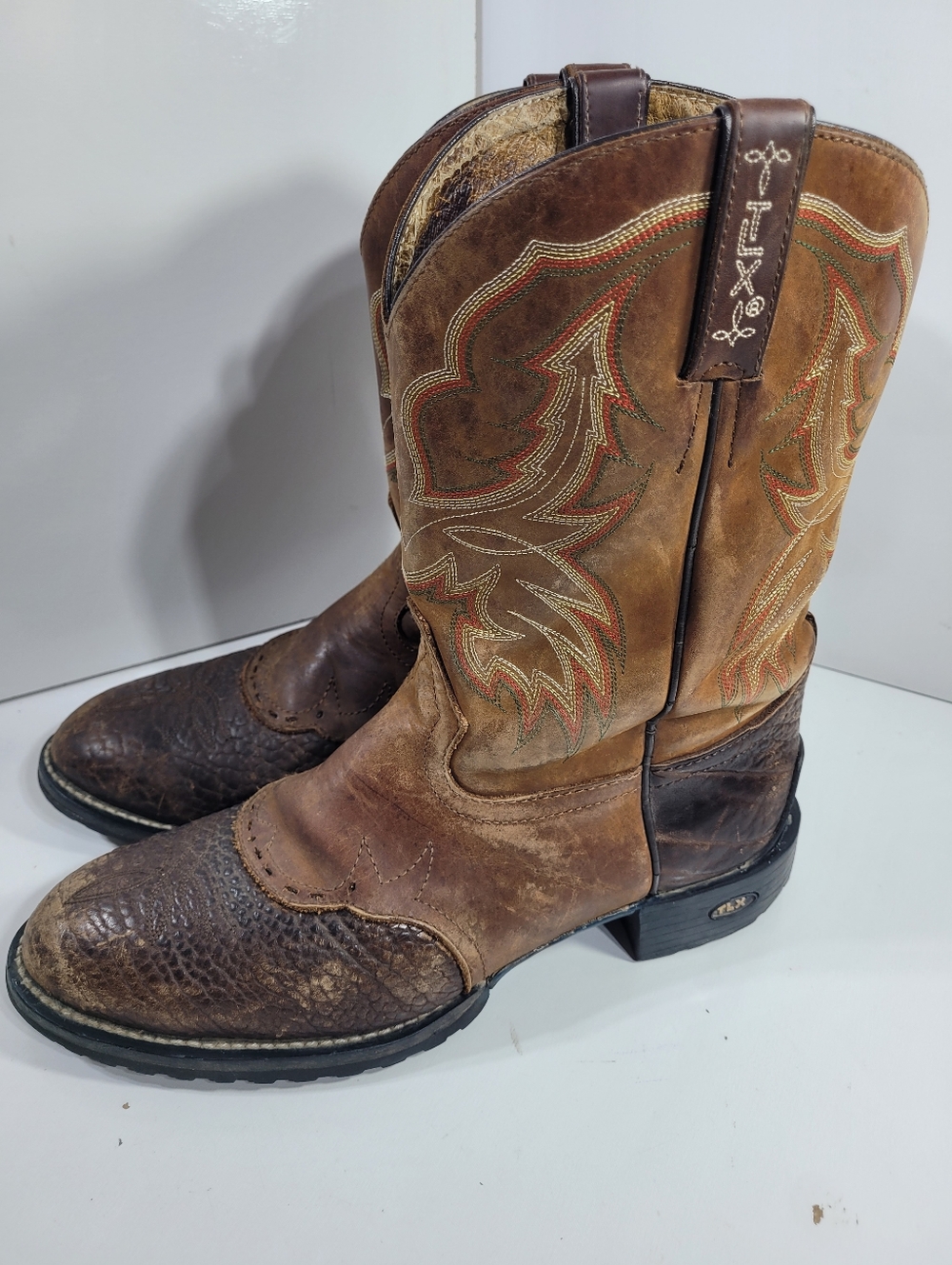 Tony Lama TLX XT5000 Brown Bullhide Leather Western Work Cowboy Boots Men's 12 D